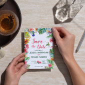 Save The Date Hibiscus Tropical Mariage Hawaiien Enregistrer La 