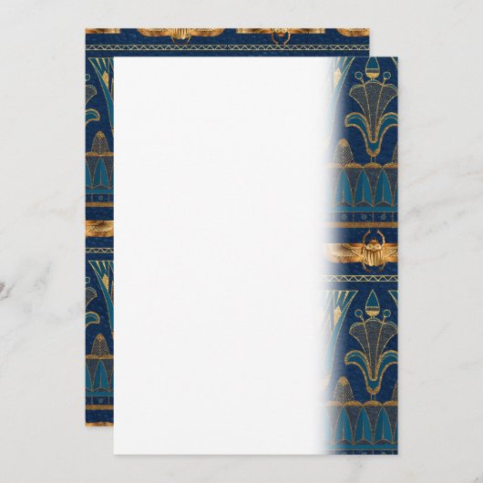 Save The Date Hiéroglyphes égyptiens Gold Beetles Parties scinti (Devant / Derrière)