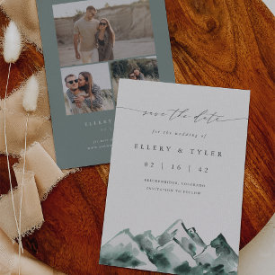 Save The Date Highland Mariage de montagne minimal rustique