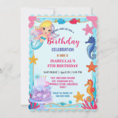 Save The Date hippocampe de sirène de l'arc-en-ciel (Devant)