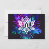 Save The Date Hipster Retro Tech Turquoise Lotus Lotus Fleur Feu (Dos)