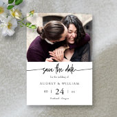 Save The Date Histoire d'amour noire et blanche : Photo Mariage