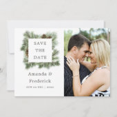 Save The Date Hiver Aquarelle Pins Mariage Enregistrer la date (Devant)