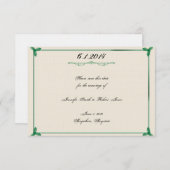 Save The Date Hiver Blanc vert Mistletoe mariage Enregistrer la  (Devant / Derrière)