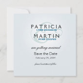 Save The Date Hiver enneigé Sauvegarder la date bleu glace (Dos)