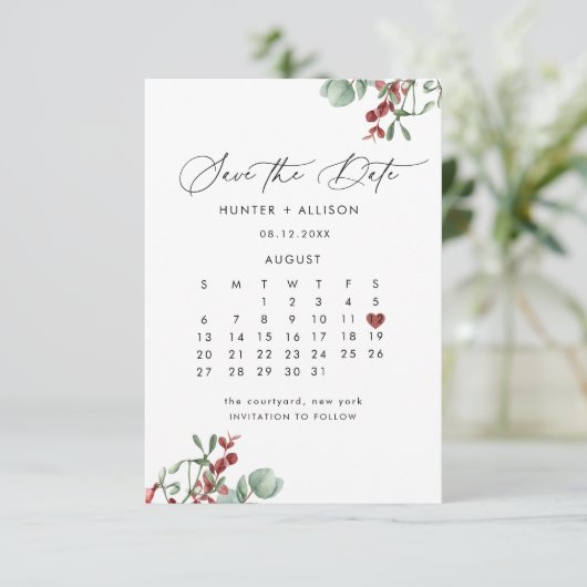Save The Date Hiver Enregistrer la date (Debout devant)