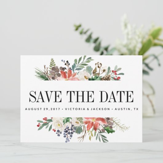 Save The Date Hiver mystique | MARIAGE enregistrer la date (Debout devant)