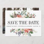 Save The Date Hiver mystique | MARIAGE Photo enregistrer la date (Devant / Derrière)