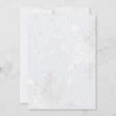 Save The Date Hiver Neige Bleu Quinceanera Calliera Photo (Dos)