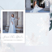 Save The Date Hiver Neige Bleu Quinceanera Calliera Photo