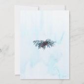 Save The Date Hiver Russe Aquarelle Pine Tree Mariage forestier (Dos)