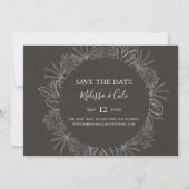 Save The Date Hiver rustique | Charcoal Horizontal Enregistrer l (Devant)