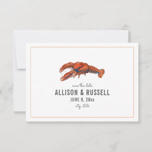 Save The Date Homard Chambray Mariage rustique Enregistrer La Da