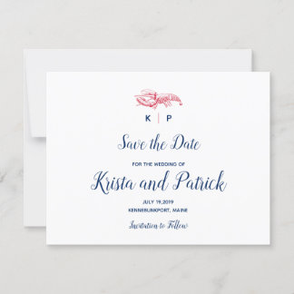 Save The Date Homard du Maine Enregistrer la date