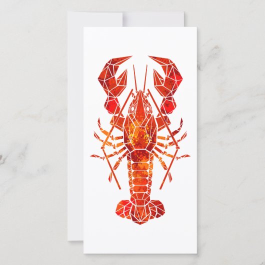 Save The Date Homard polygonal rouge (Devant)