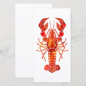 Save The Date Homard polygonal rouge (Devant / Derrière)