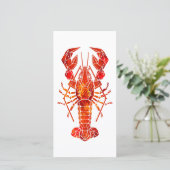 Save The Date Homard polygonal rouge (Debout devant)