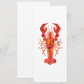 Save The Date Homard polygonal rouge (Devant / Derrière)