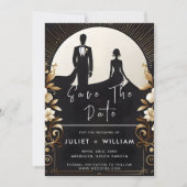 Save The Date Hommes Adulte Tuxedo Gras Cravate noire Mariage (Devant)