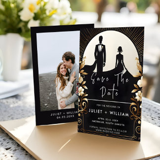 Save The Date Hommes Adulte Tuxedo Gras Cravate noire Mariage