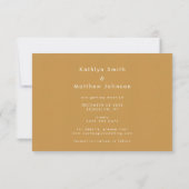 Save The Date Honey Gold Elegant Script Mariage photo moderne (Dos)