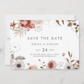 Save The Date Horizontal floral simple (Devant)