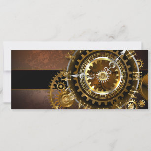 Save The Date Horloge Steampunk avec des engrenages anciens