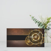 Save The Date Horloge Steampunk avec des engrenages anciens (Debout devant)