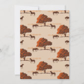 Save The Date Horse Rail clôture Chêne Chevaux Photo (Dos)