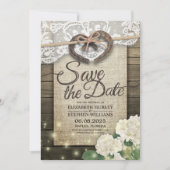 Save The Date Horseshoe Hydrangea Mariage campagnard Enregistrer (Devant)