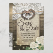 Save The Date Horseshoe Hydrangea Mariage campagnard Enregistrer (Devant / Derrière)