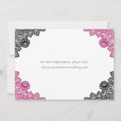 Save The Date Hot Pink and Black Floral Lace Wedding (Dos)
