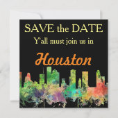SAVE THE DATE HOUSTON TEXAS SKYLINE SP - (Devant)