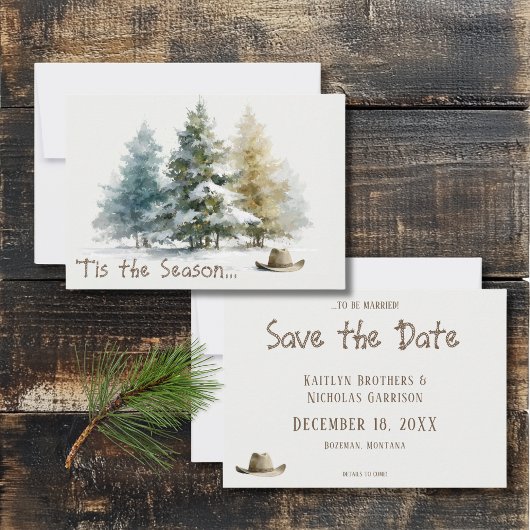 Save The Date Howdy Western Rustic Watercolor