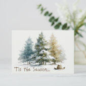 Save The Date Howdy Western Rustic Watercolor Photo (Debout devant)