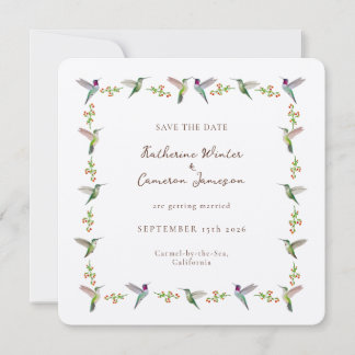 Save the Date Hummingbird Card