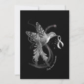 Save The Date Hummingbird Holding White Ribbon Lung Cancer Aware (Devant)