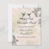 Save The Date Hummingbirds Floral Enregistrer la date Avis du Ma (Dos)