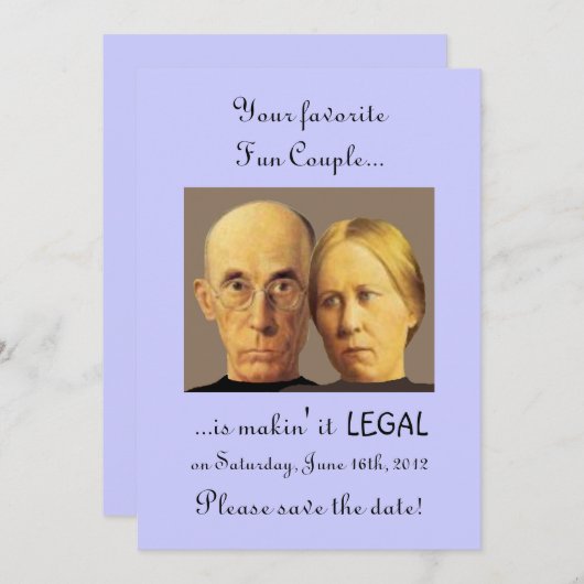 Save The Date Humoristique Fun Couple Unique Nerdy Enregistrer L (Devant / Derrière)