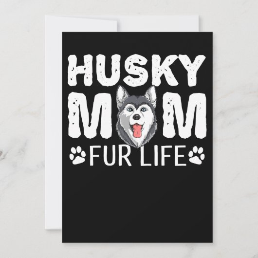 Save The Date Husky maman | Funny dog day (Devant)