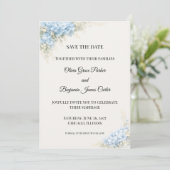 Save The Date Hydrangea Bleu Poussiéreux de Luxe (Debout devant)