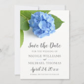 Save The Date Hydrangea Bleue Florale (Devant)