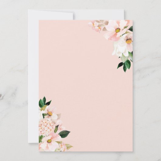 Save The Date Hydrangea Blossom Blush rose Mariage Floral (Dos)