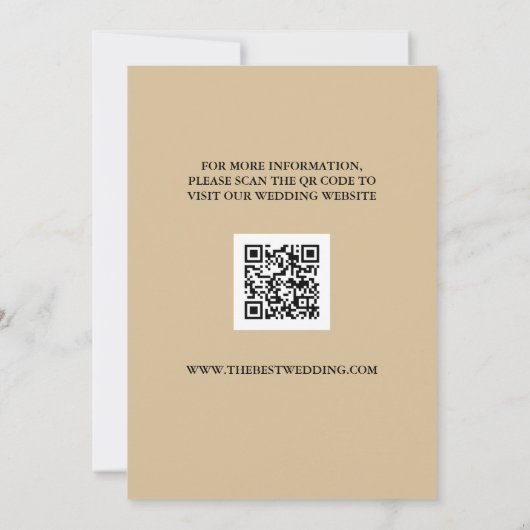 Save The Date Hydrangea Coeur QR Code Mariage Enregistrer La Dat (Dos)