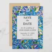 Save The Date Hydrangea Coeur QR Code Mariage Enregistrer La Dat (Devant / Derrière)