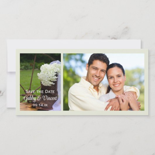 Save The Date Hydrangea Cowboy Bottes Western Enregistrer la dat (Devant)