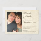 Save The Date Hydrangea et Roses teintées de thé en dentelle vin (Dos)
