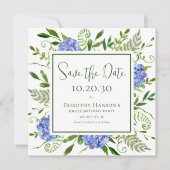 Save The Date Hydrangeas bleus pour les 100 ans (Devant)