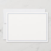 Save The Date Hydrangeas Formelles Crête Bleu Cadre Ivoire Maria (Dos)