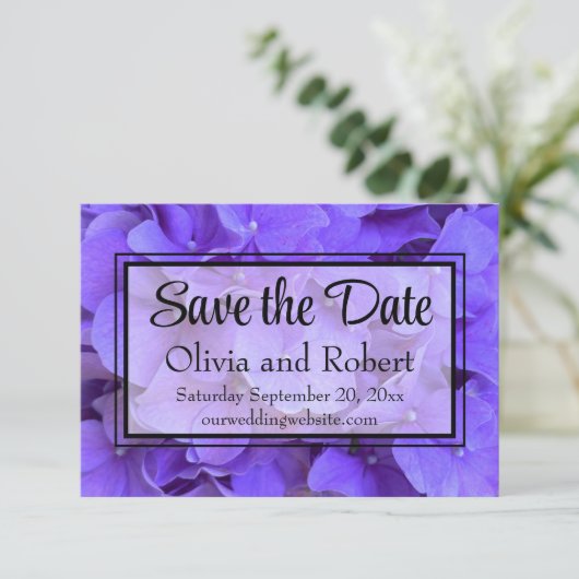 Save The Date Hydrangeas Lavender lilas (Debout devant)